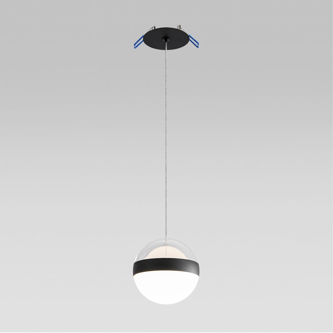 5075/12L L-VISION ODL24 355 черный/прозрачн./молочный/металл/акрил Подвес LED 12W 4000K 600лм RONI — изображение 5