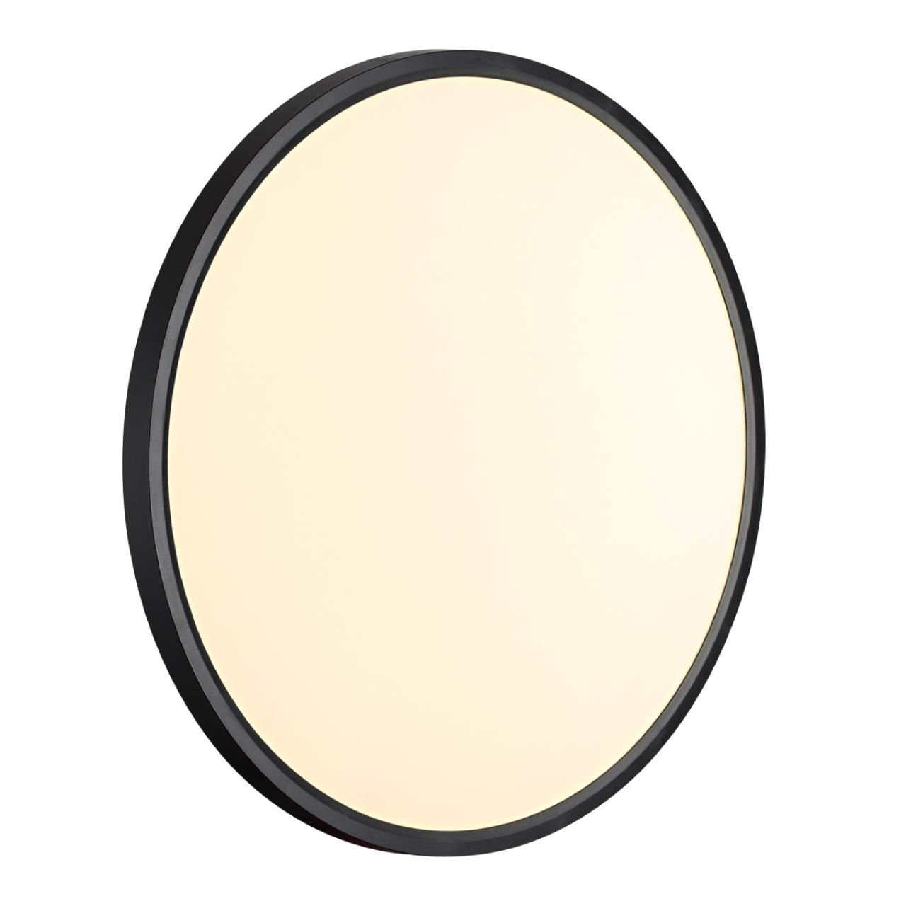 7660/40L MITRA LED SN 554 Светильник пластик/белый/черный LED 40Вт 3000/4000K D495 IP40 ALFA BLACK — изображение 2