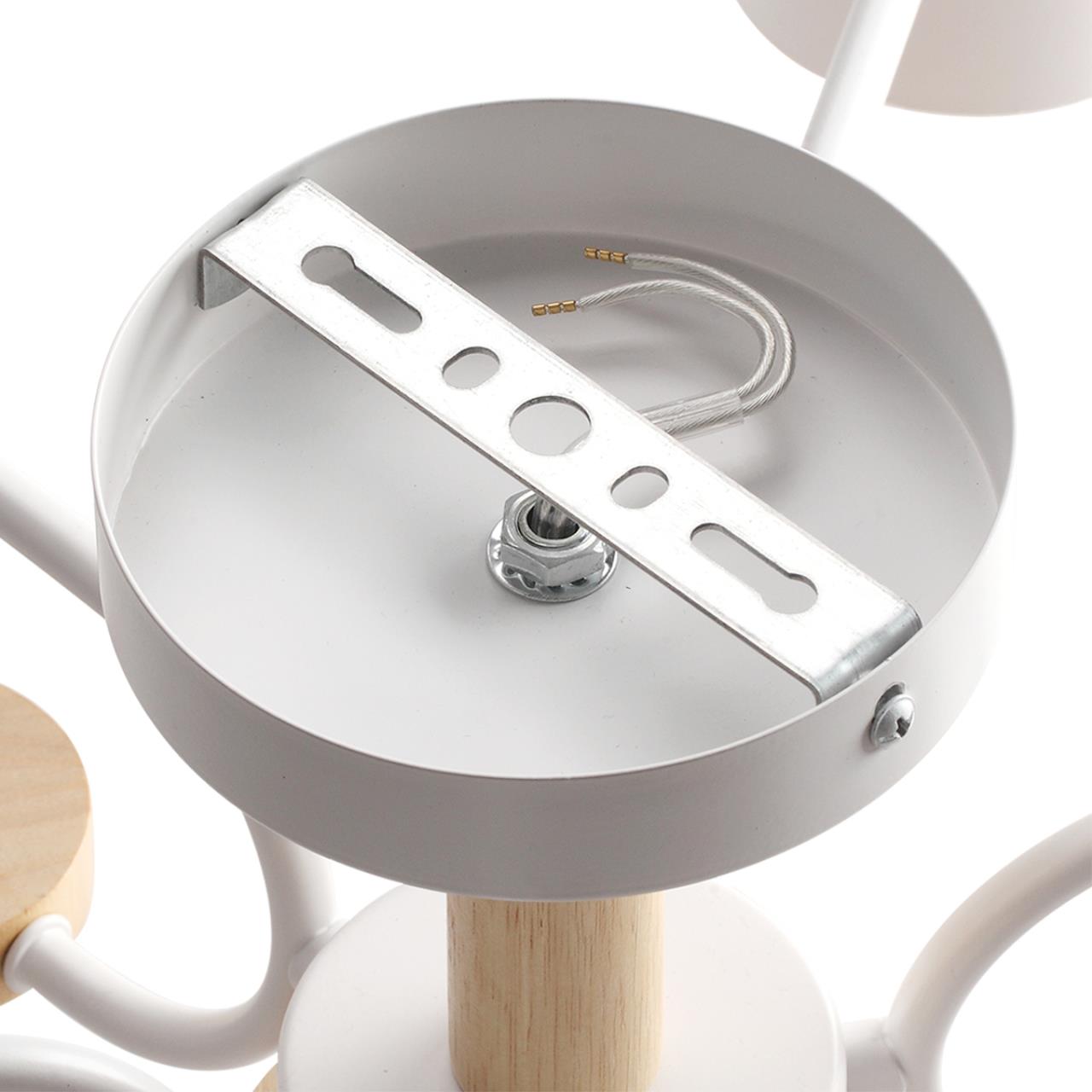 8231/6C COMFI LN26 336 белый, металл/дерево/пластик Светильник потолочный LED GX53 6*9W 220V RONDO — изображение 7