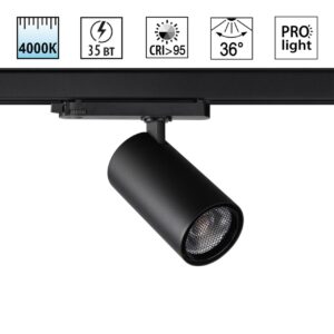 359576 PORT NT25 310 черный Светильник трехфазный трековый светодиодный IP20 LED 35W 4000K 220-240V HELIX