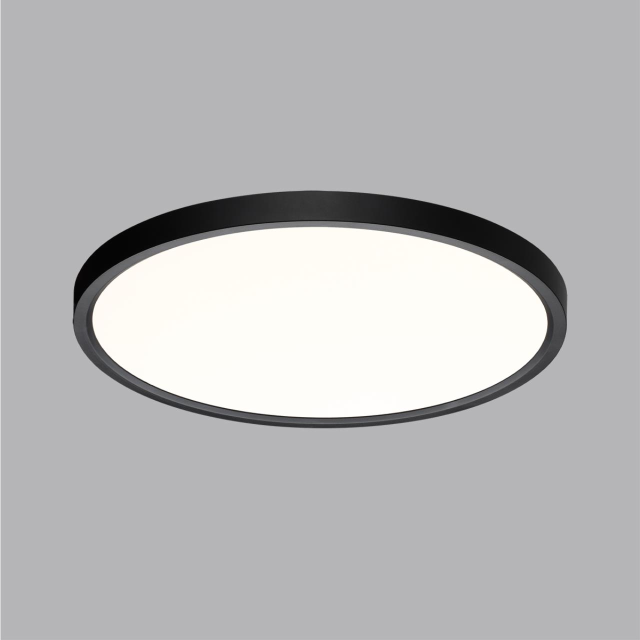 7660/32L MITRA LED SN 554 Светильник пластик/белый/черный LED 32Вт 3000/4000K D400 IP40 ALFA BLACK — изображение 5