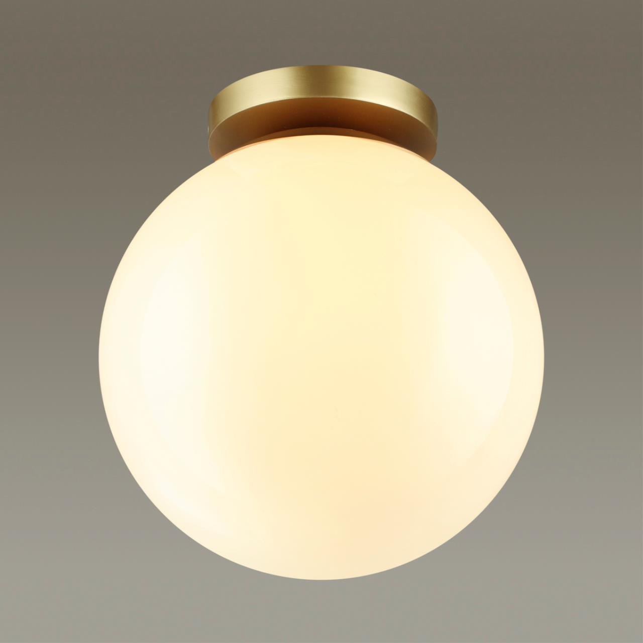 4248/1C HIGHTECH ODL21 505 золотист/металл/белый/акрил Потолочный светильник IP44 E27 LED max 9W BOSCO — изображение 5