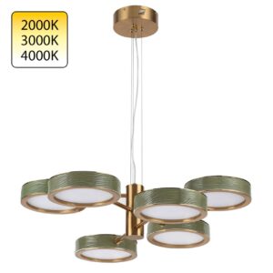 5450/99LA L-VISION ODL_EX26 019 зеленый/античная бронза/металл/керамика/акрил Люстра LED 99W 2000К/3000K/4000K RIVIERA