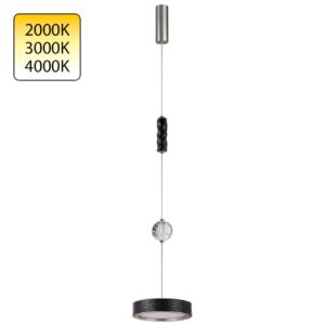 5451/32LB L-VISION ODL_EX26 017 черный/никель/металл/керамика/хрусталь/акрил Подвес LED 32W 2000К/3000K/4000K RIVIERA