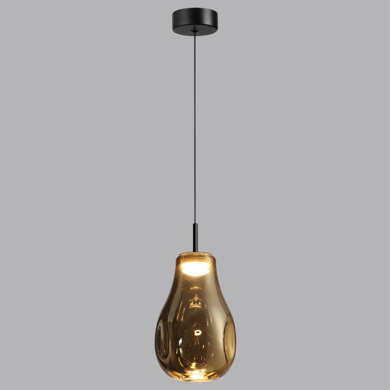 5098/4LA PENDANT ODL25 365 черный/золотой/металл/стекло Подвес LED 4W 4000K 388Лм NAVE — изображение 4