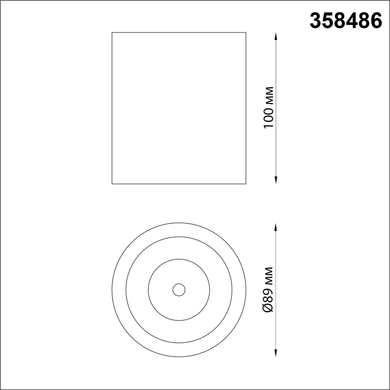 358486 OVER NT20 442 белый/золото Светильник накладной IP20 LED 4000K 10W 220V RECTE — изображение 3