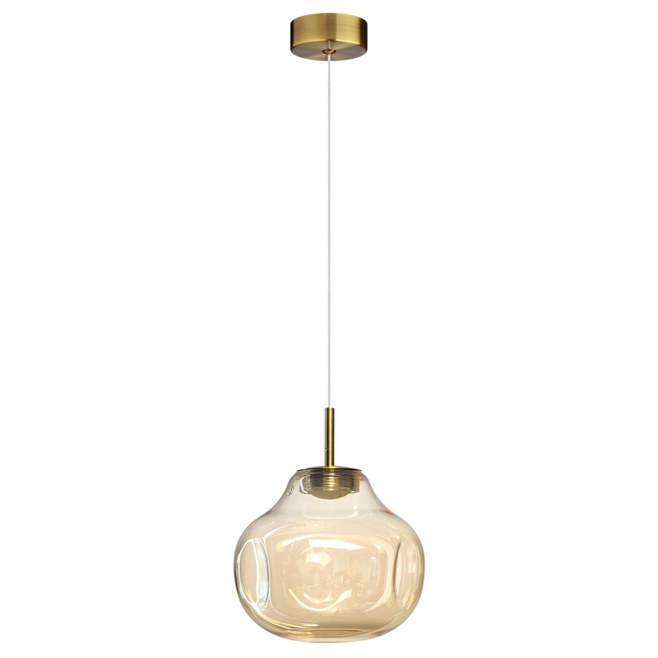 5097/4L PENDANT ODL25 363 античн.бронза/янтарный/металл/стекло Подвес LED 4W 4000K 388Лм VASO
