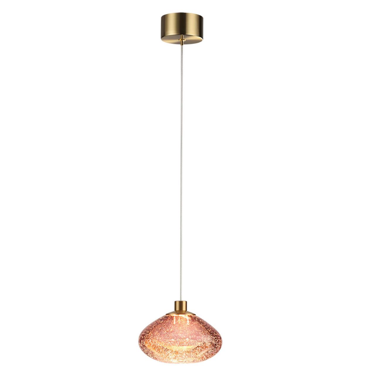 7043/4L L-VISION ODL25 249 Подвесной светильник бордовый/бронз/металл/стекло IP20 LED 4W 3000K 220V MELA