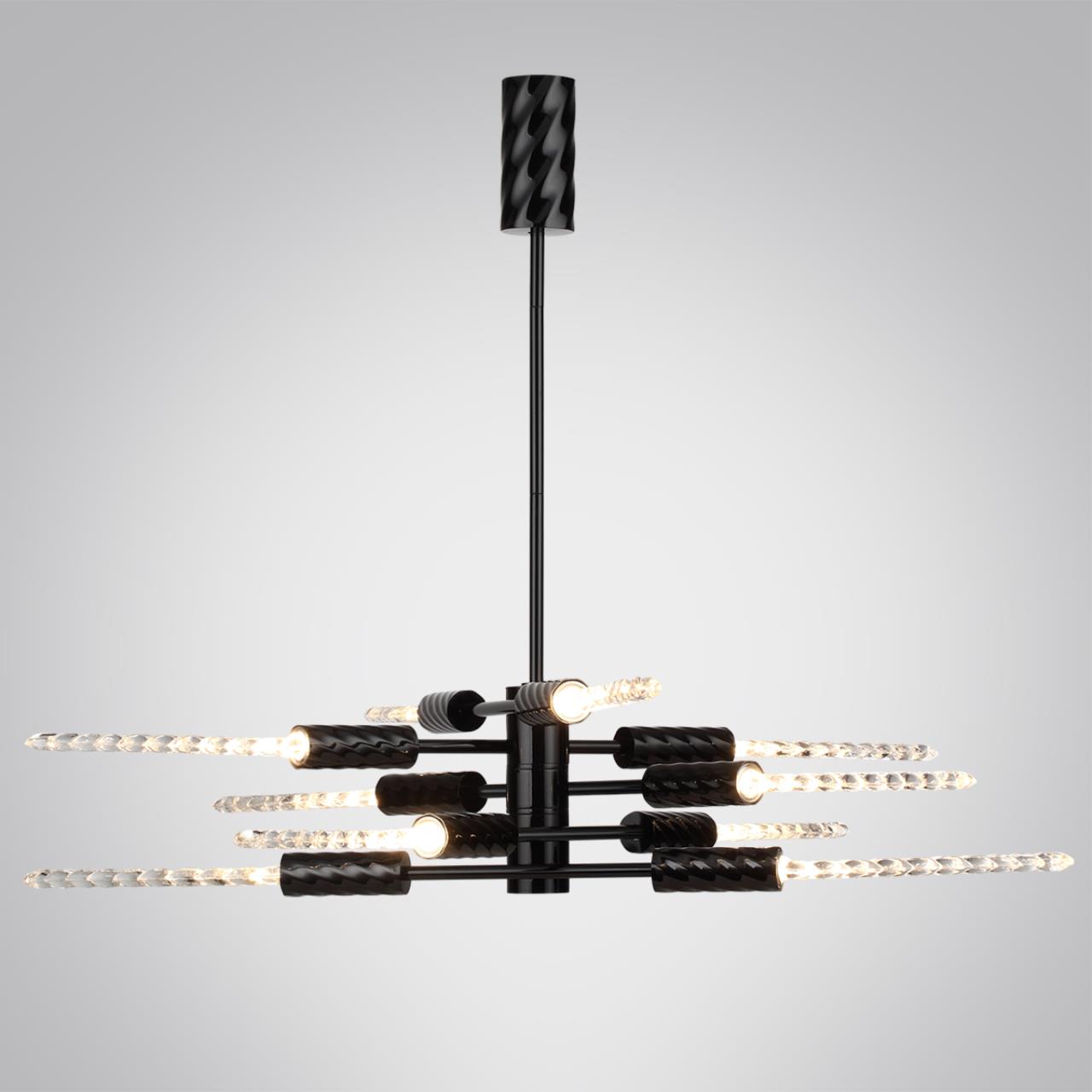 5459/28L L-VISION ODL_EX26 041 черный глянцевый/прозрачн./металл/стекло Люстра LED 28W (10*2.8W) 3000K 1260Лм KOLOS — изображение 6