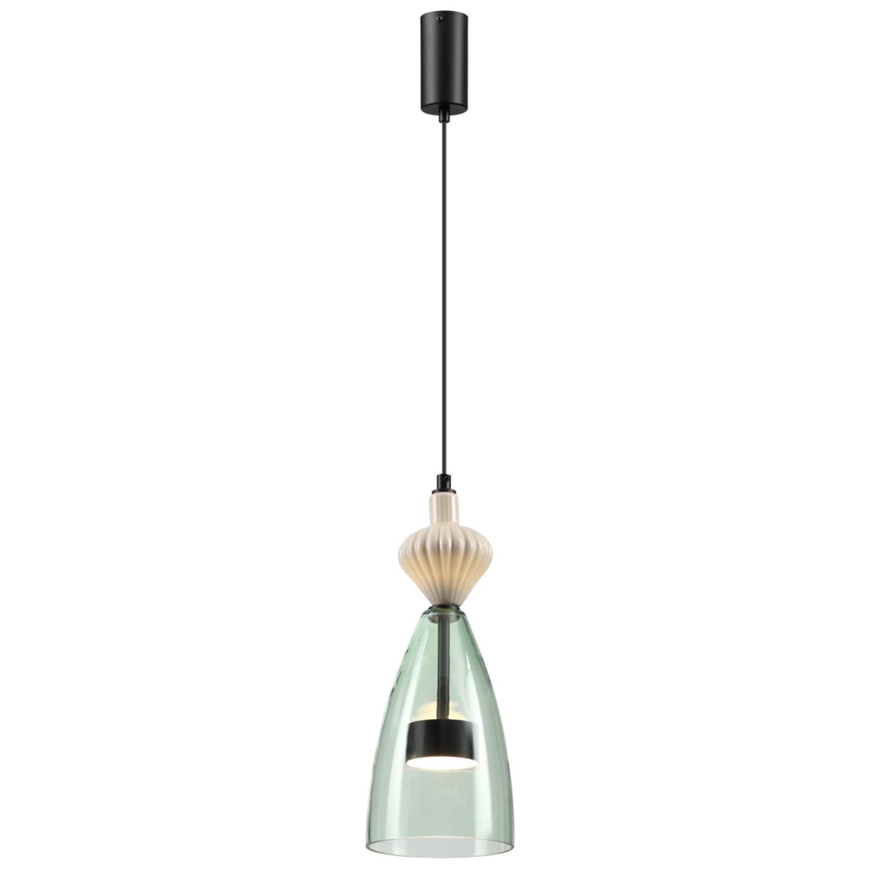 5046/12LC L-VISION ODL24 369 черный/зеленый/металл/стекло/керамика Подвес LED 12W 4000К 1400Лм PALLETA — изображение 3
