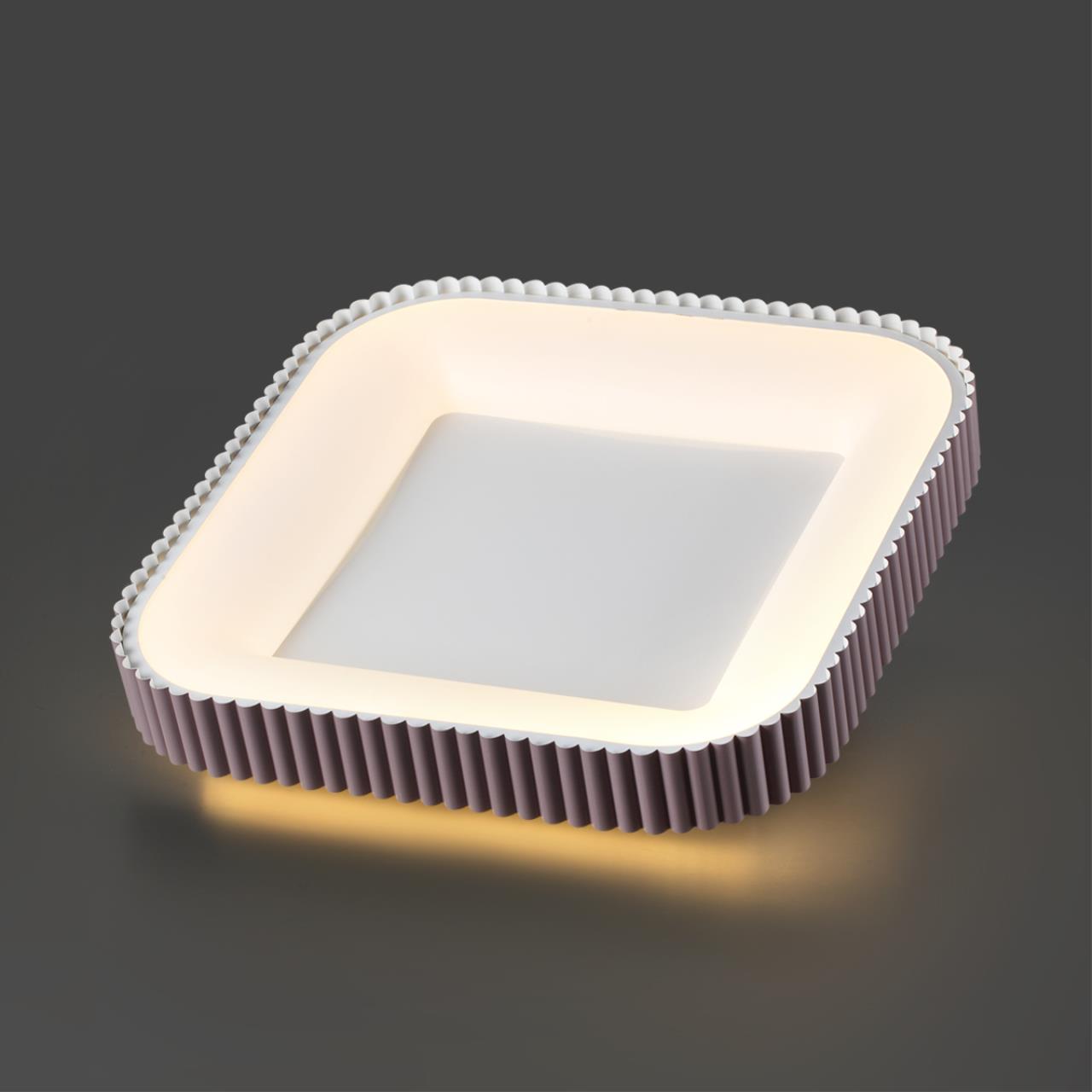 7770/56L AVRA LED SN 578 Светильник металл/белый/мокко LED (56Вт+14Вт) 3000-6000K 500х500 IP43 пульт ДУ+подсветка SHARMEL — изображение 2