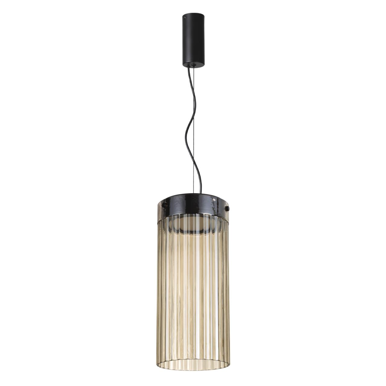 5047/10L L-VISION ODL24 000 черный/светл.янтарный/металл/стекло Подвес LED 10W 4000К 1237Лм PILLARI