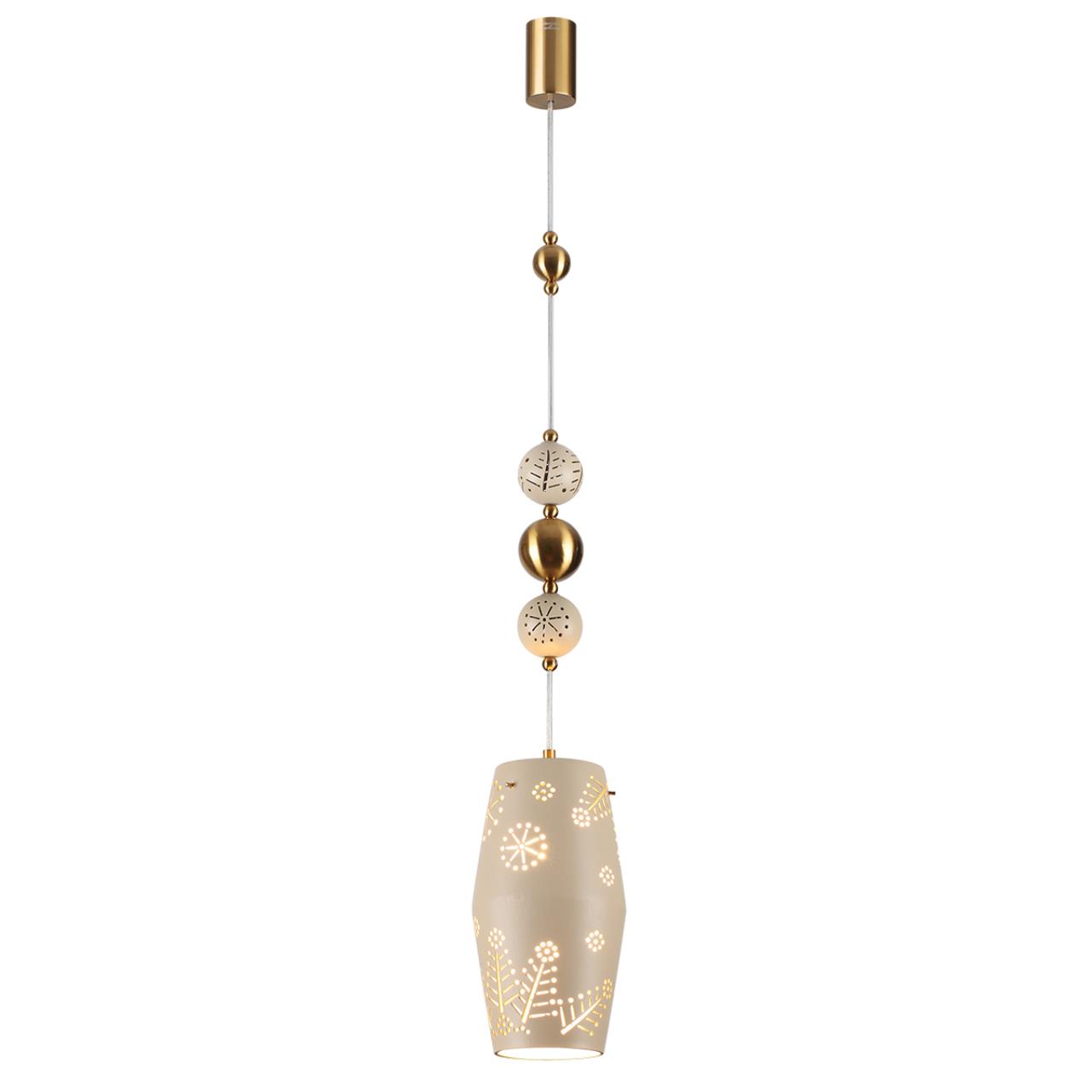5444/1 PENDANT ODL_EX26 031 бежевый/античная бронза/металл/керамика Подвес E27 1*40W KARELIA — изображение 4