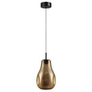 5098/4LA PENDANT ODL25 365 черный/золотой/металл/стекло Подвес LED 4W 4000K 388Лм NAVE