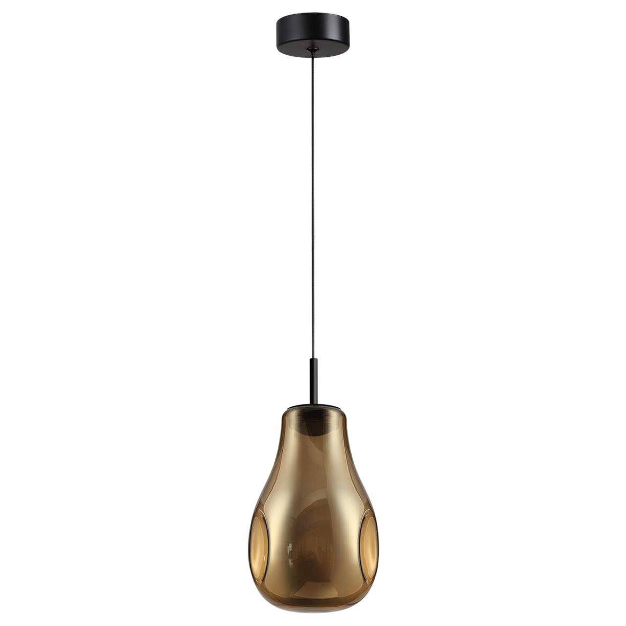 5098/4LA PENDANT ODL25 365 черный/золотой/металл/стекло Подвес LED 4W 4000K 388Лм NAVE