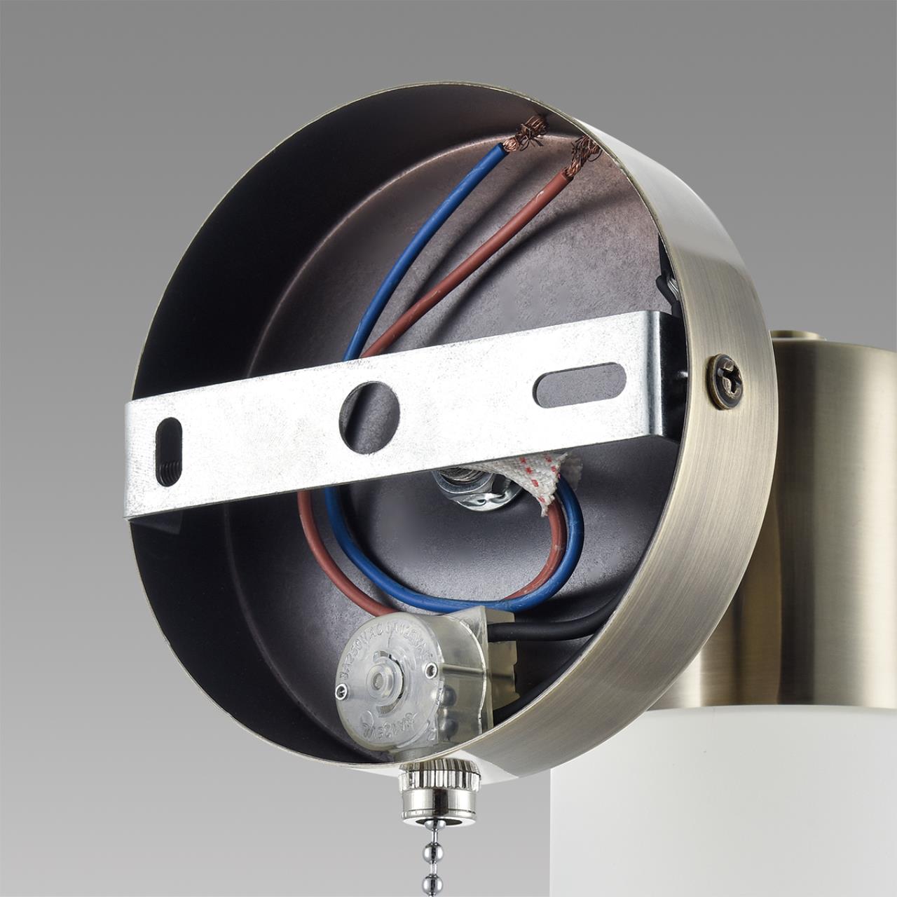 8100/1W COMFI LN26 106 бронза/белый металл/стекло Бра Е14 1*40W 220V MAVE — изображение 4
