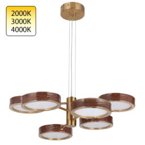 5450/99LB L-VISION ODL_EX26 019 коричневый/античная бронза/металл/керамика/акрил Люстра LED 99W 2000К/3000K/4000K RIVIERA