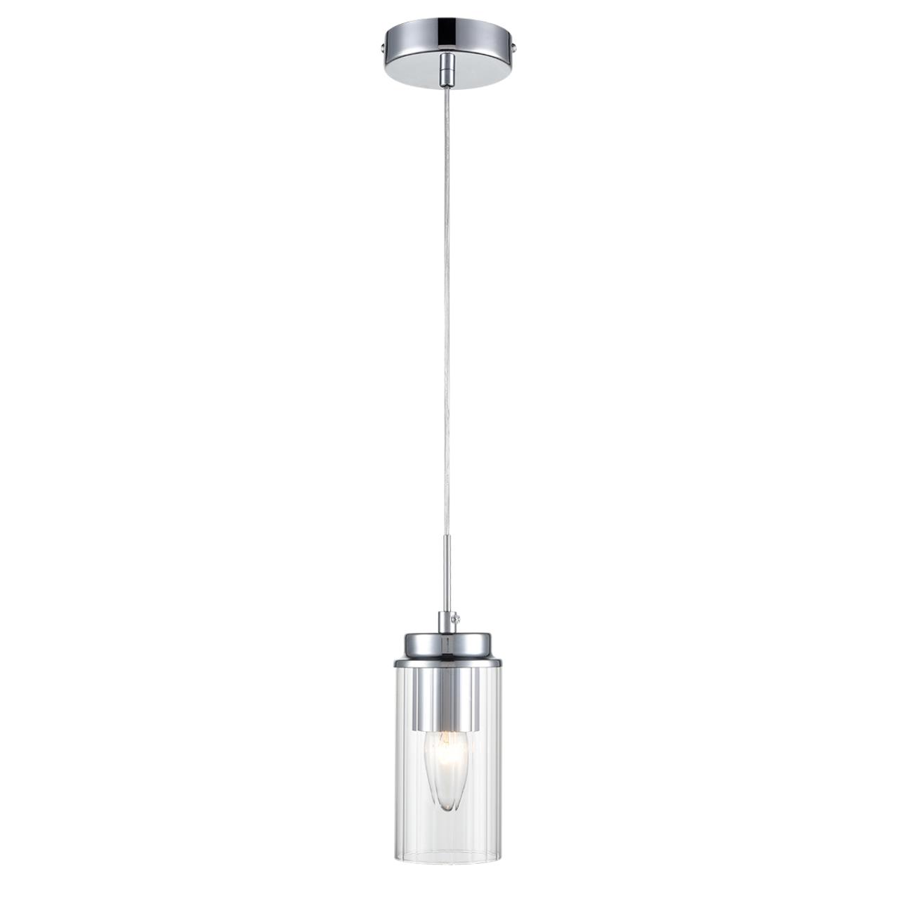 8102/1A COMFI LN26 408 хром/прозрачный металл/металл Подвес Е14 1*40W 220V ISHA — изображение 3