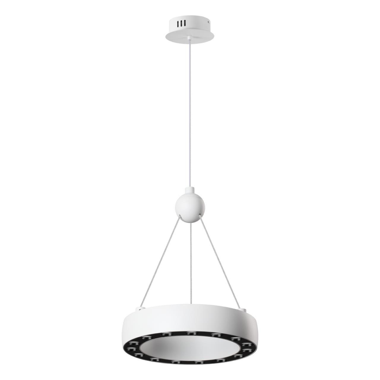 359395 OVER NT24 278 белый Светильник подвесной светодиодный, длина провода 2м IP20 LED 12W вниз/5W вверх 220V 1360Лм 3000K TURN