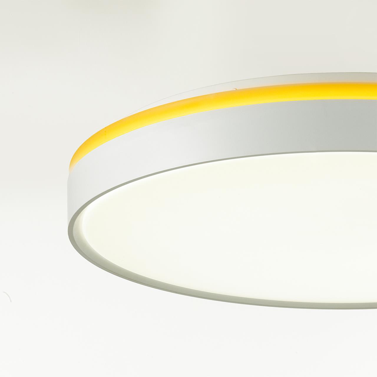 7709/ELN COLOR SN 154 Светильник пластик/желтый LED 76Вт 3000/4000/6000К D500 IP43 CCT KEZO YELLOW — изображение 5