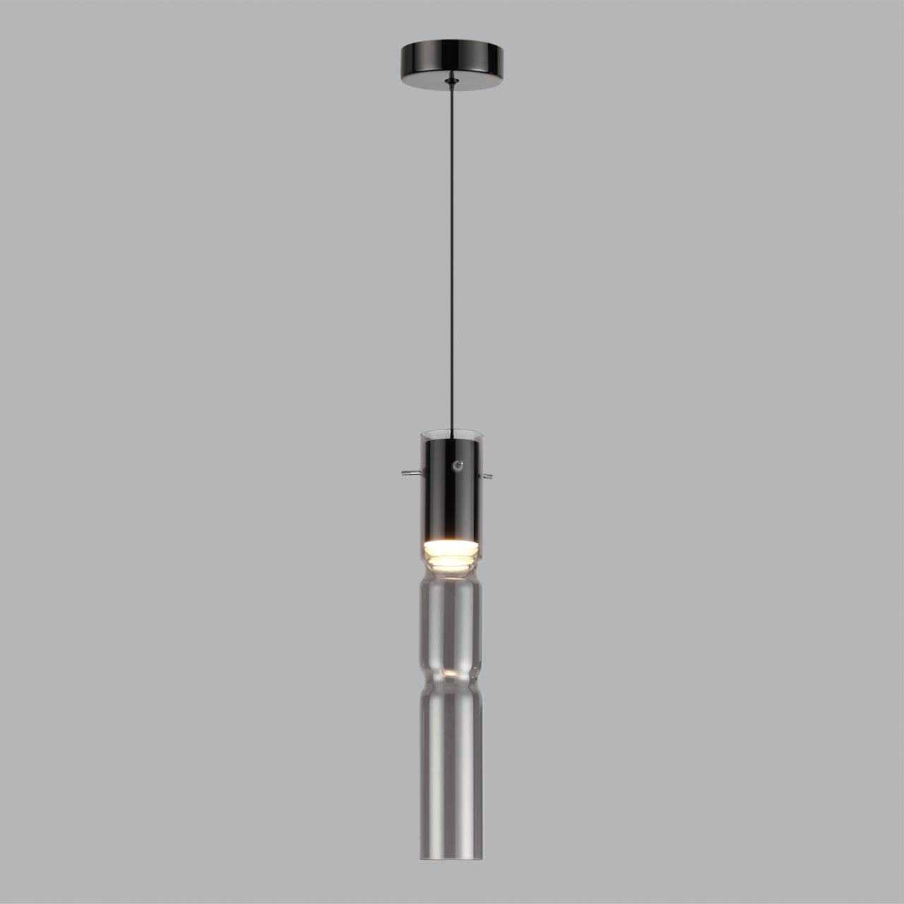 5059/5L PENDANT ODL24 385 черный/дымчатый/металл/стекло Подвес LED 5W 3000K SCROW — изображение 4
