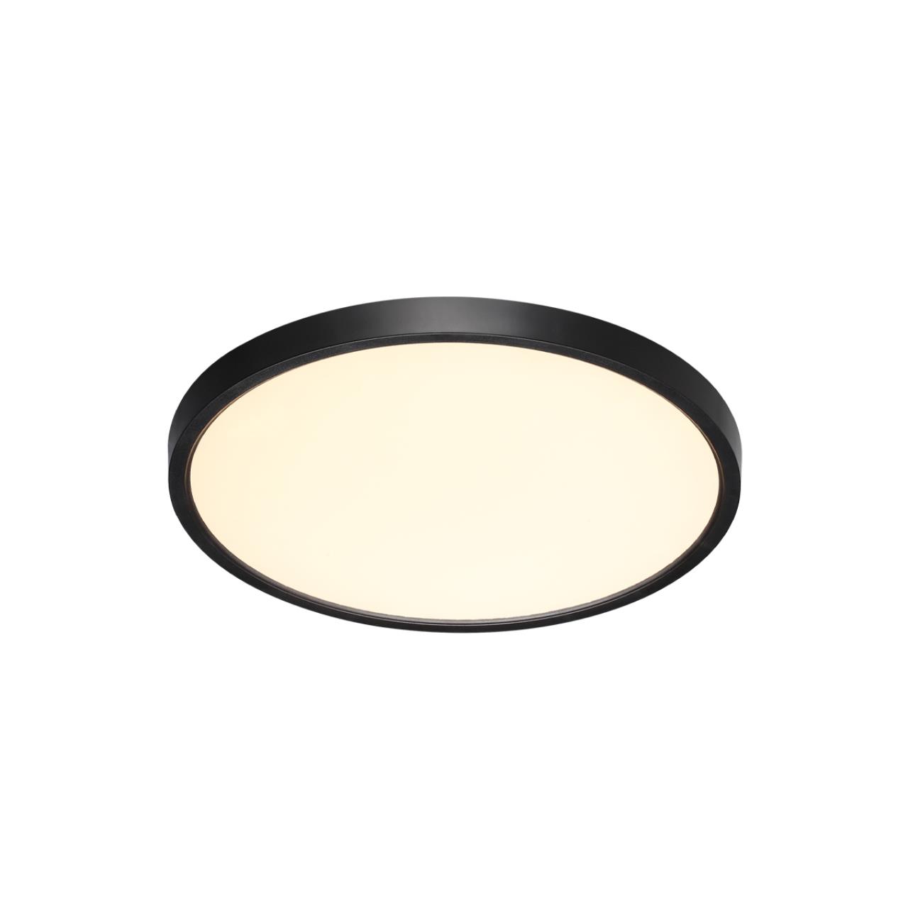 7660/24L MITRA LED SN 554 Светильник пластик/белый/черный LED 24Вт 3000/4000K D300 IP40 ALFA BLACK — изображение 3