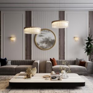 5091/80L L-VISION ODL25 555 золотой/стекло Люстра LED 80W 3700K 6796Лм CLEO