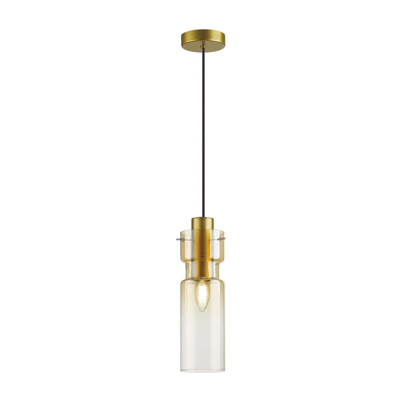 5057/1A PENDANT ODL24 385 золотой/янтарный/металл/стекло Подвес E27 1*40W SCROW — изображение 3