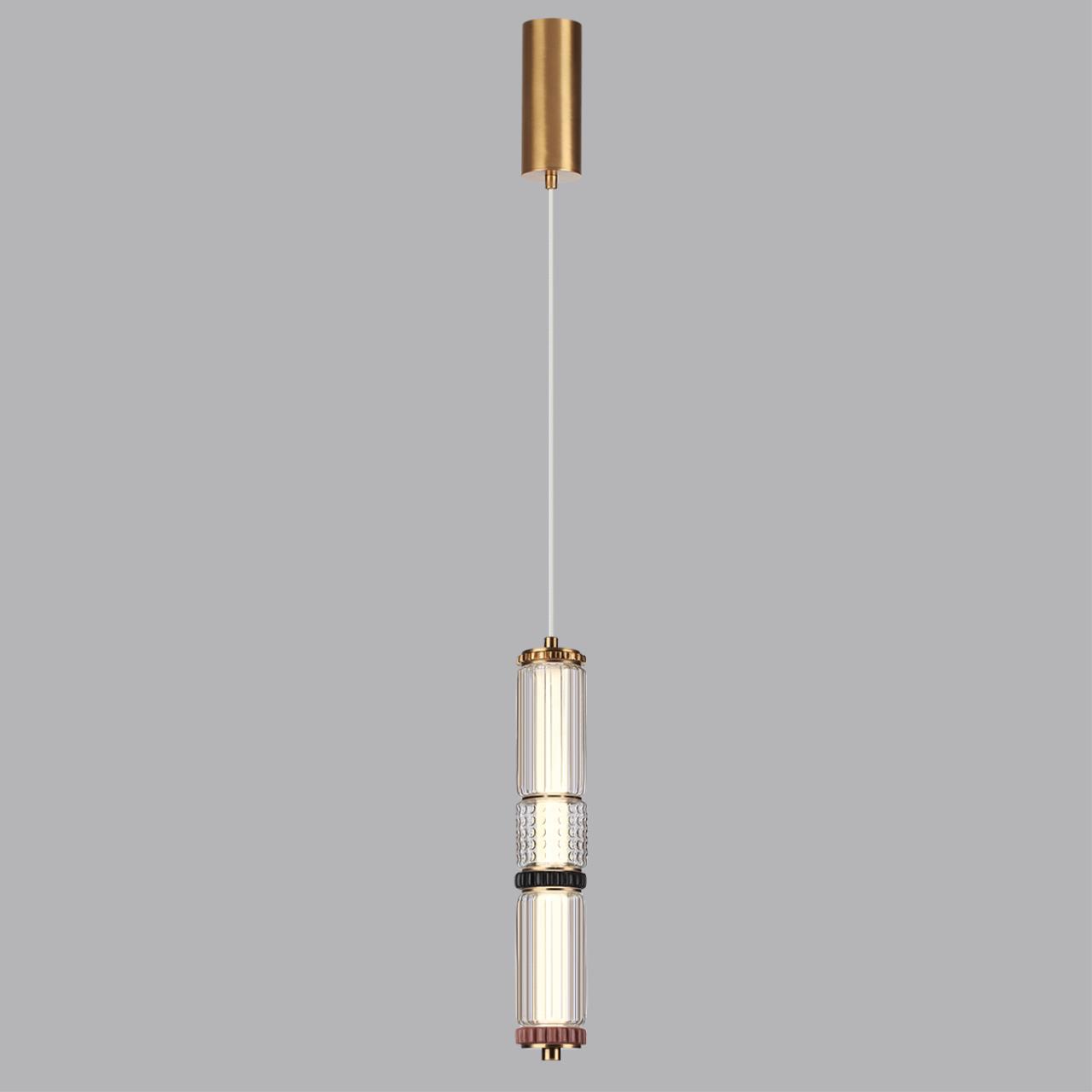 5455/12L L-VISION ODL_EX26 043 сатин.латунь/терракот/черный Подвес LED 12W 4000K COLLIER — изображение 5