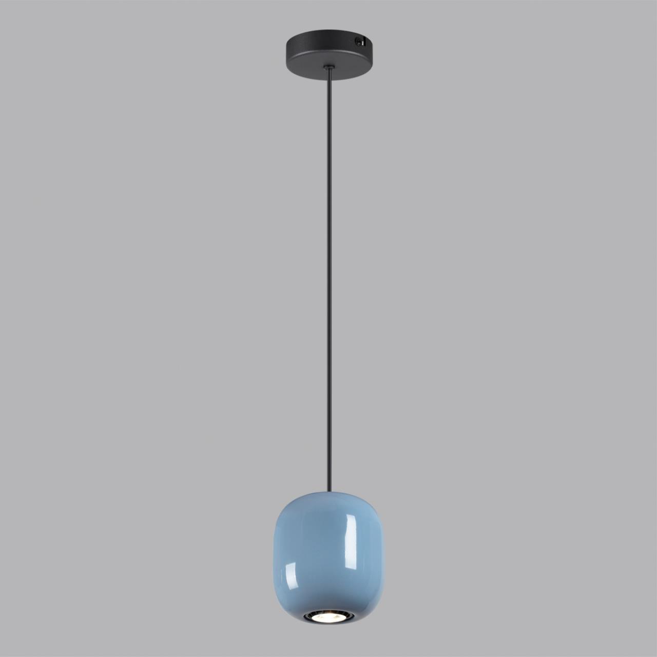 5053/1B PENDANT ODL24 375 черный/голубой/металл Подвес GU10 LED 4W OVALI — изображение 4