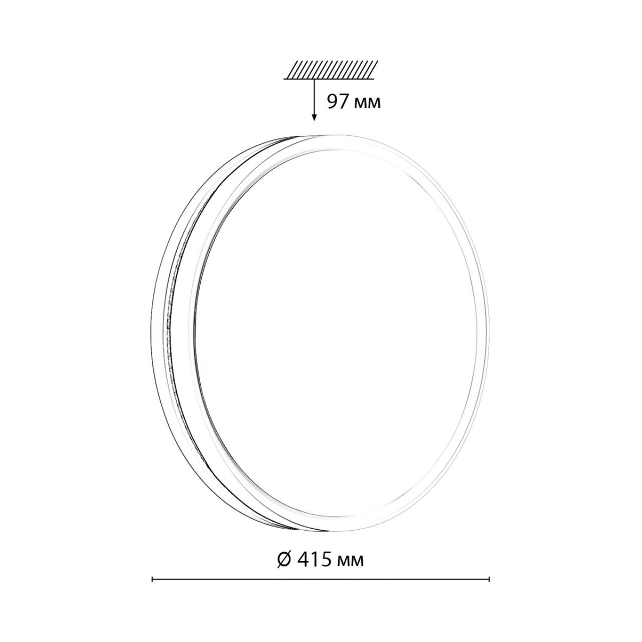 7668/DLN COLOR SN 152 Светильник пластик/белый/темно-коричневый LED 48Вт 3000/4000/6000К D415 IP43 CCT NOHAVA BROWN