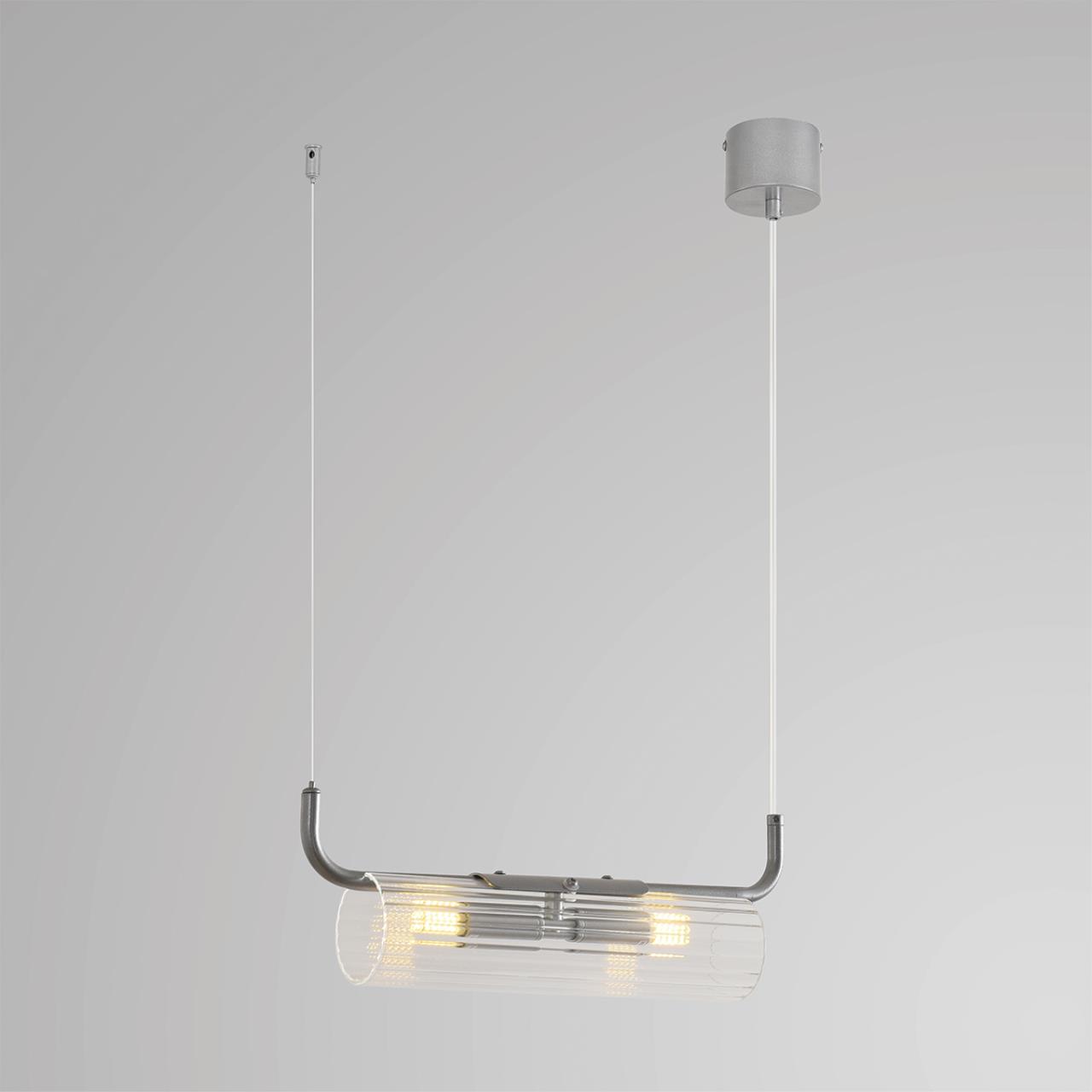 8258/2 SUSPENTIONI LN26 286 серебро/прозрачный, металл/стекло Подвес G9 2*20W 220V TORONTO — изображение 4