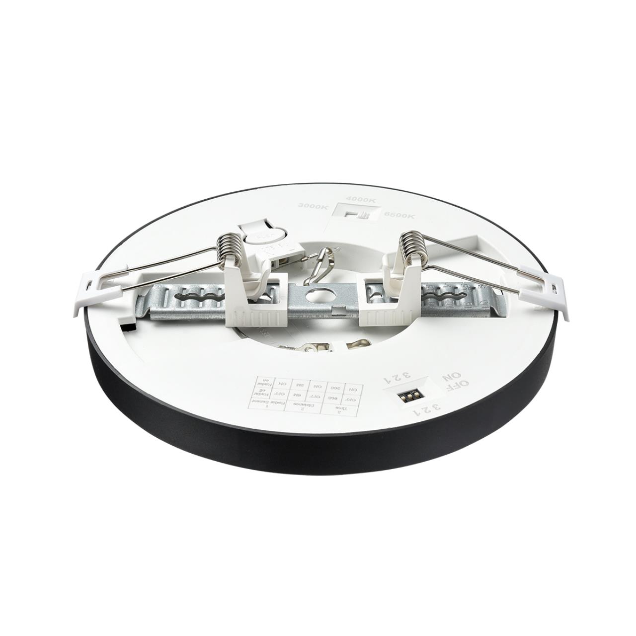 7788/12L MITRA LED SN 537 Светильник пластик/белый/черный LED 12Вт 3000/4000/6500К D170 IP44 CCT/датчик движения NEBULA BLACK — изображение 3