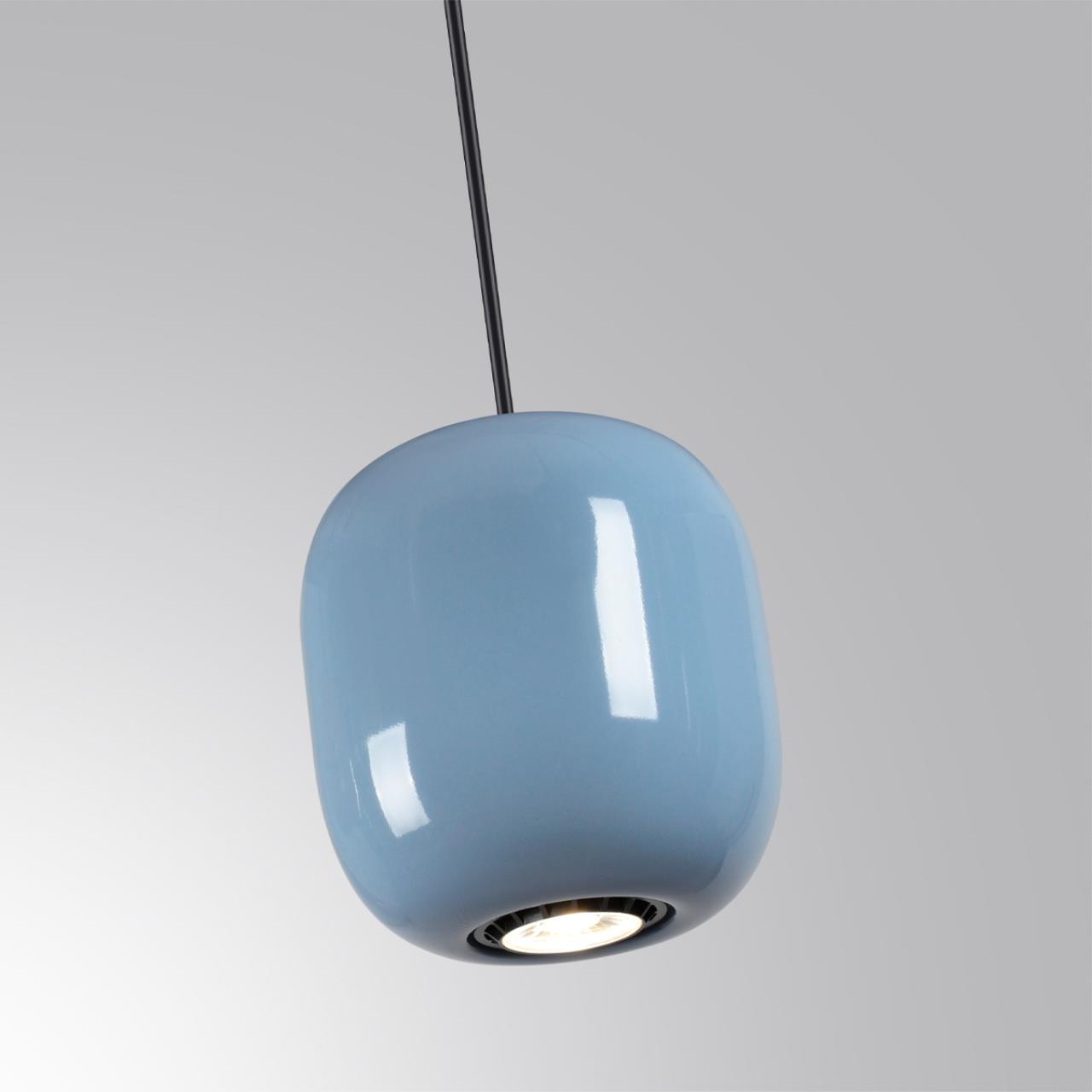 5053/1B PENDANT ODL24 375 черный/голубой/металл Подвес GU10 LED 4W OVALI — изображение 5