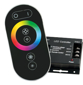 Пульт с контролером для светодиодной ленты RGB 1 канал DC12-24В EKS6A*3, 50шт
