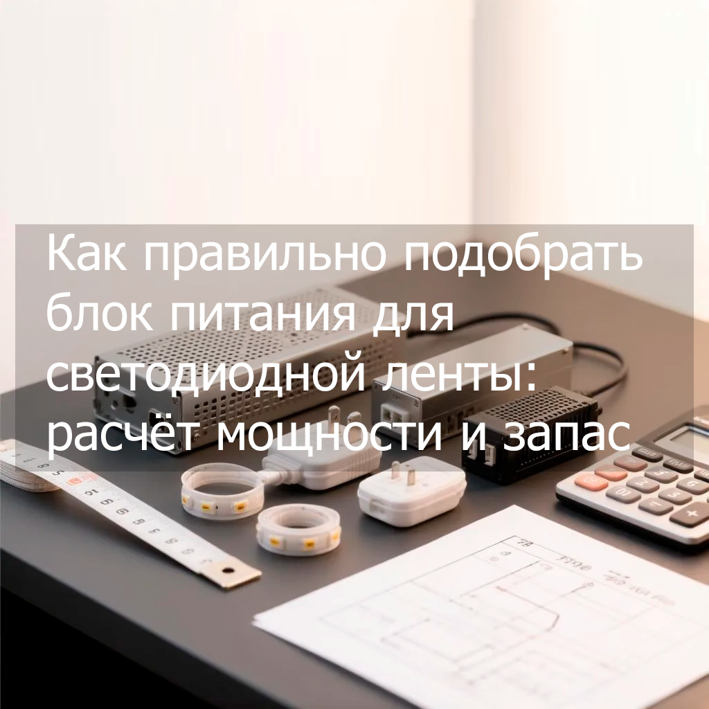Как правильно подобрать блок питания для светодиодной ленты: расчёт мощности и запас post thumbnail image