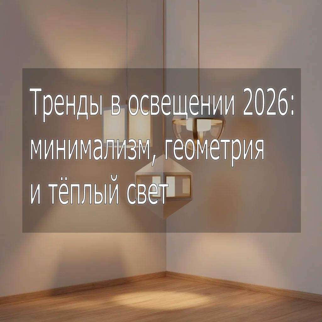 Тренды в освещении 2026